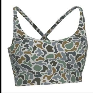 Camouflage Criss-Cross Sports Bra